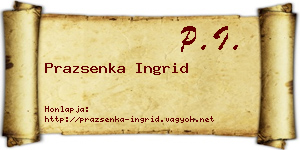 Prazsenka Ingrid névjegykártya